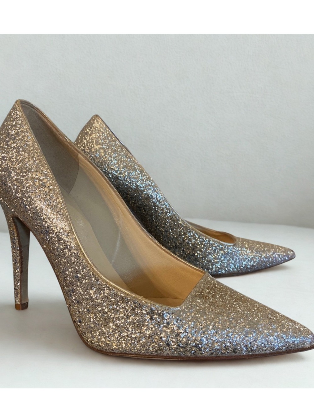kate spade Gold Glitter Pointed Toe Pumps